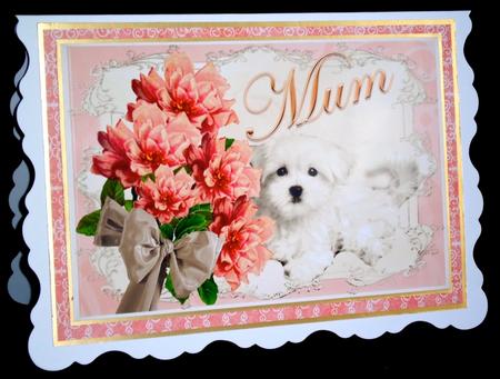 Mothers Day Puppy Topper & Verse Insert by Denise Murray