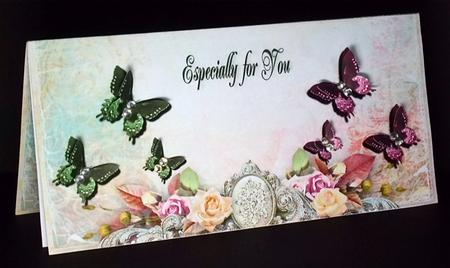 Butterflies Dl Card by Denise Murray