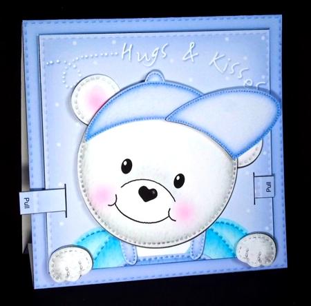 3D Teddy Ed Animated Large Wobble Head Card Kit by Denise Murray