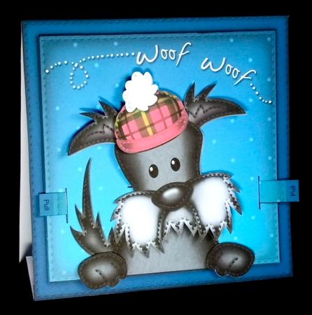 3D Hamish Scottie Dog Animated Large Wobble Head Card Kit by Denise Murray
