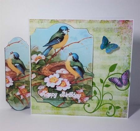 Birdsong Bookmark Pocket Card Topper by Denise Murray