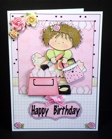 Girly Shopping Trip Decoupage by Denise Murray