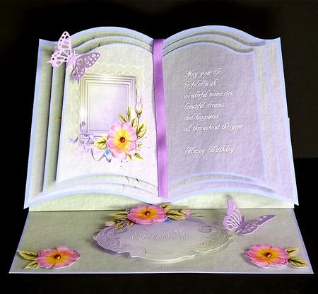 Pink Rose Easel Book Sheet by Denise Murray