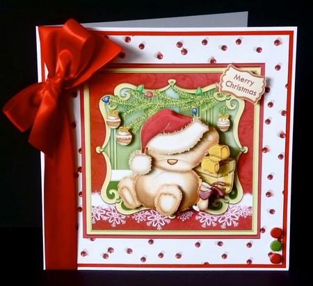 Merry Christmas Topper and Decoupage by Denise Murray