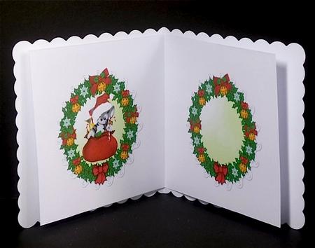 Christmas Kitten Wreath Insert by Denise Murray
