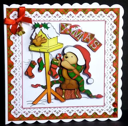 Teddy's Christmas Birdhouse by Denise Murray