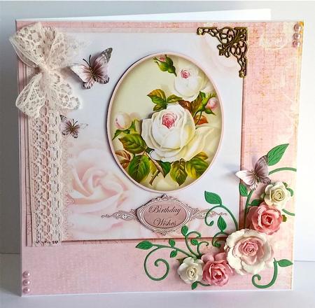 Framed Vintage Roses by Denise Murray