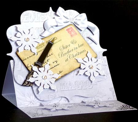 Silver Flake Sister & Brother in Law Easel Card Envelope Kit by Denise Murray