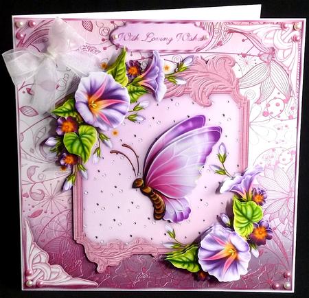 Morning Glory 8" Square Card Mini-kit by Denise Murray