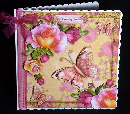 Pink Scented Roses 8x8 Mini Kit by Denise Murray