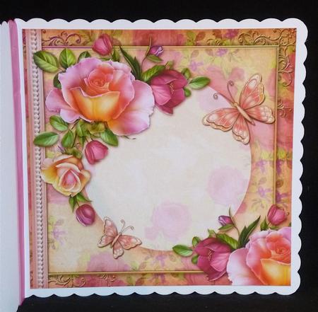 Pink Scented Roses Blank Insert by Denise Murray