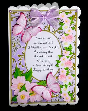 Butterflies with Gems, Dogwoods and Poem 2 by Denise Murray