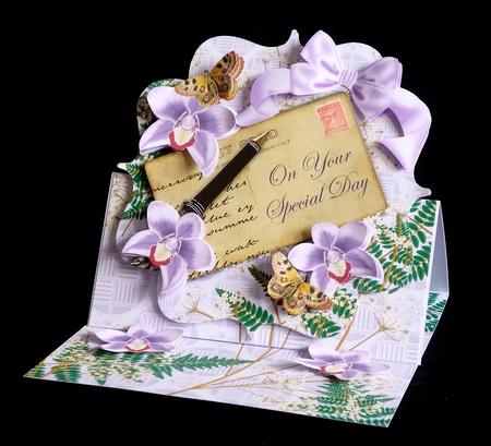 Lilac Orchid Special Day Easel Bracket Card & Envelope Kit by Denise Murray