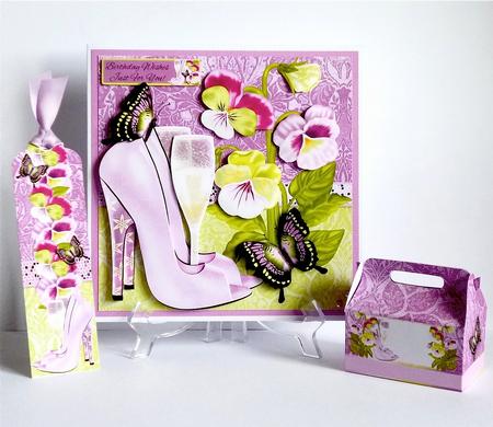 Pink and Lime Delight Greeting Card Kit by Denise Murray