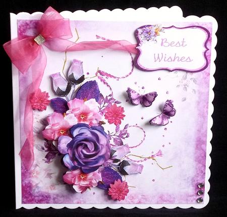 Pink and Purple Flower Spray Mini Kit. by Denise Murray