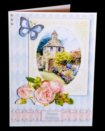The Dovecote Floral Quick Card by Denise Murray