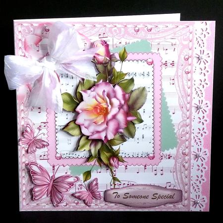 Beautiful Music and Pink Roses  by Denise Murray