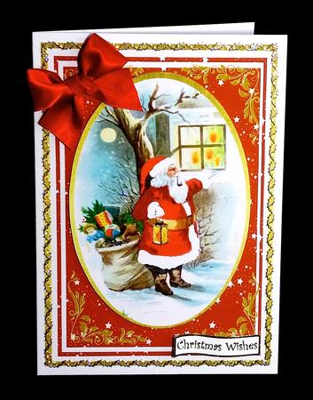 Santa Looking If the Coast is Clear  by Denise Murray
