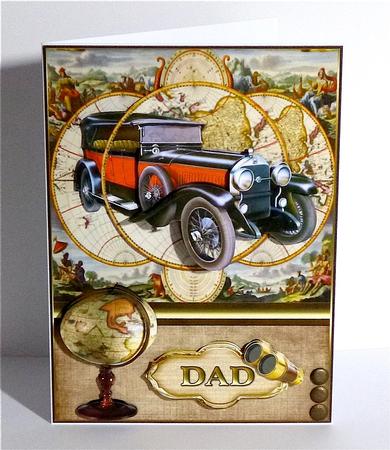 A Vintage Car for Dad Minikit by Denise Murray