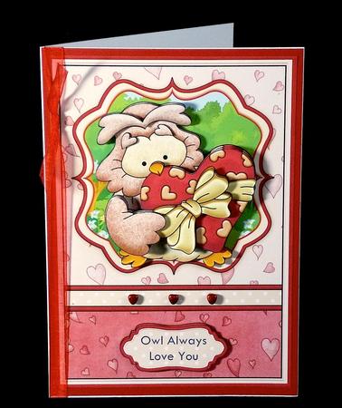 Owl Always Love You Valentine's Day Owl Decoupage by Denise Murray