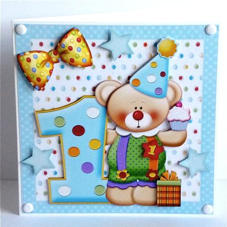 1st Birthday Bear 8x8 Mini Kit by Denise Murray