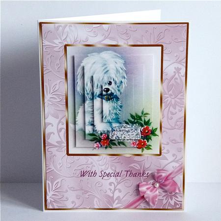 Puppy Pyramid Card - Thank You by Denise Murray