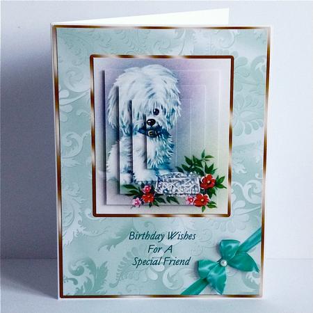 Puppy Pyramid Card - Special Friend by Denise Murray