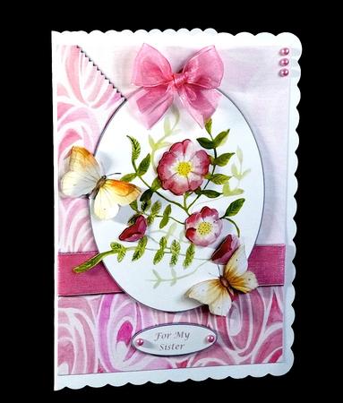 Floral Butterfly Quick Card by Denise Murray