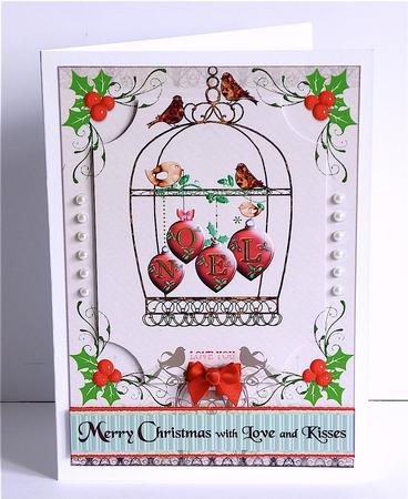 Noel Baubles in a Bird Cage by Denise Murray