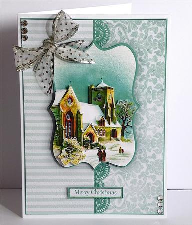 Snowy Church Quick Card by Denise Murray