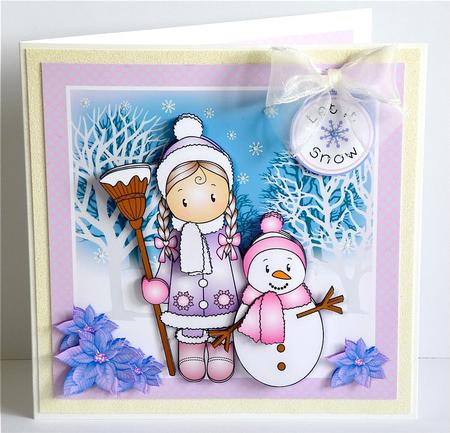 Chloe and Snowman Topper Mini Kit by Denise Murray