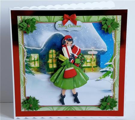 Vintage Lady Christmas Shopping Mini Kit by Denise Murray
