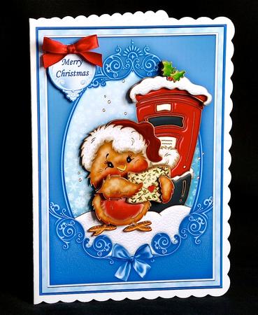Robin & Letter to Santa Christmas Decoupage by Denise Murray