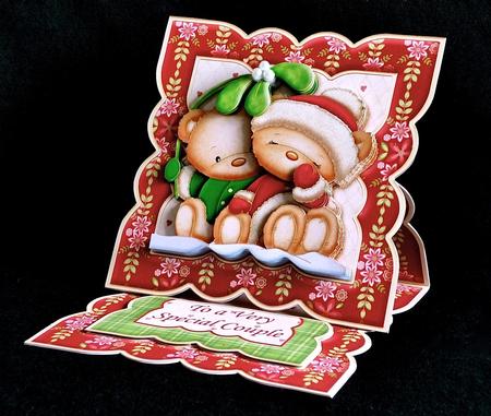 Mistletoe Kiss Easel Card Kit & Decoupage by Denise Murray