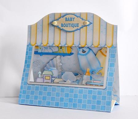 3D Baby Boy Shop Pop Up Window Card Kit by Denise Murray