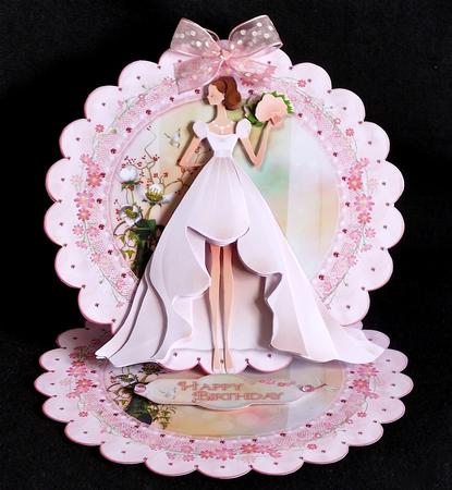 Modern Sophistication Scalloped Round Easel Card by Denise Murray