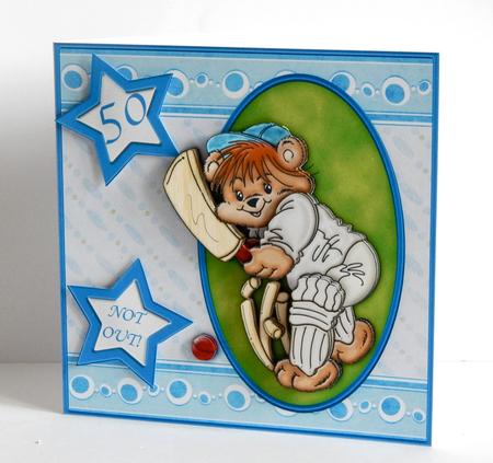 Cricket 20 30 40 50 60 Not Out Etc Decoupage by Denise Murray