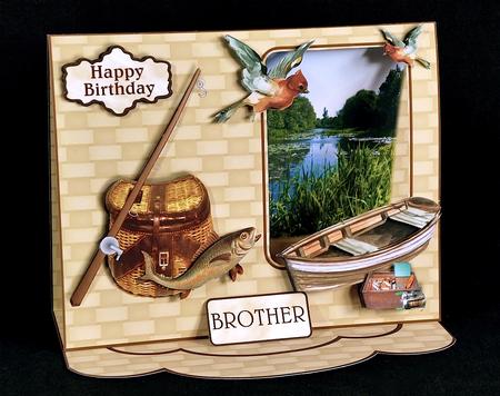 C-thru Easel 3D Card Kit - Fishing on the Riverbank by Denise Murray