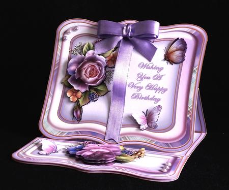 English Roses Book Easel Card Kit by Denise Murray