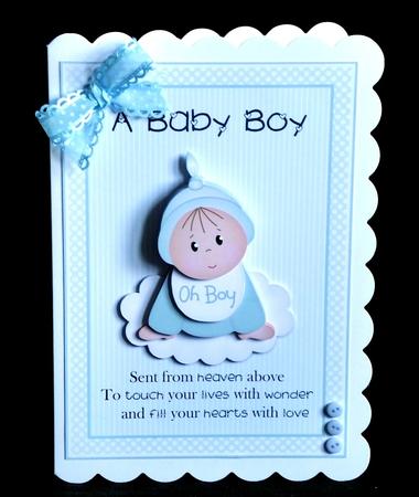 A Baby Boy A5 Topper by Denise Murray