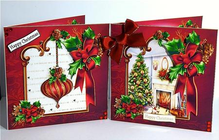 8x8 Choice of Toppers Christmas Scene or Bauble Mini Kit by Denise Murray