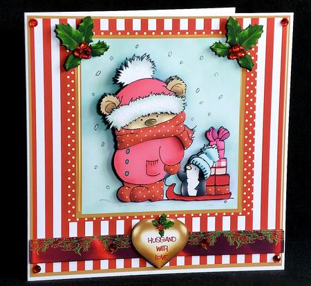 Cute Hold My Hand Card Front Kit by Denise Murray