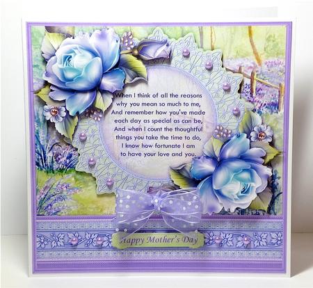 Porcelain Roses with Verse 8x8 Mini Kit & Decoupage by Denise Murray