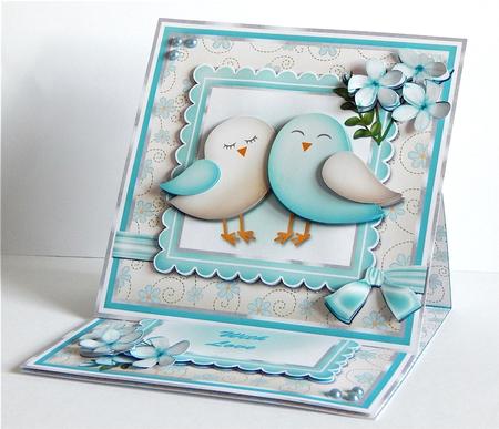 Love Birds Large Easel Card Kit by Denise Murray