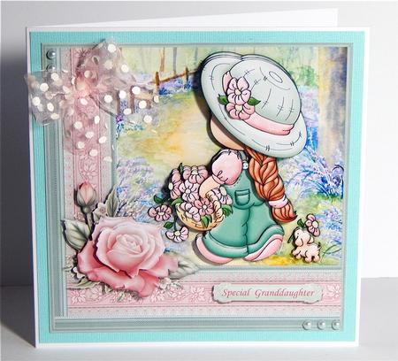 Izzy's Stroll 7.5 Card Topper & Decoupage by Denise Murray