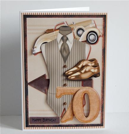 Male Card 70th Birthday by Denise Murray