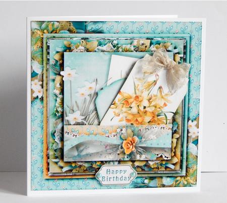 Spring Flowers Cardtopper with Inlet 160 by Denise Murray