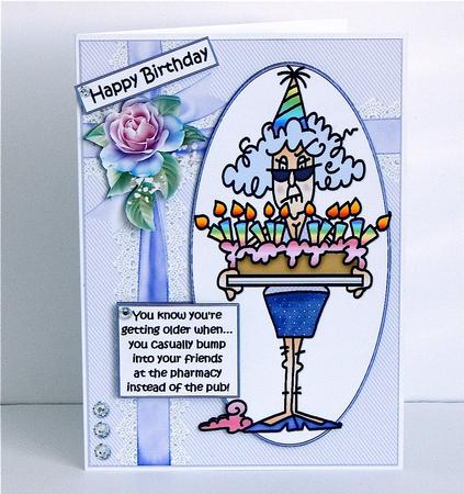 Stella and Getting Older Quick Card by Denise Murray