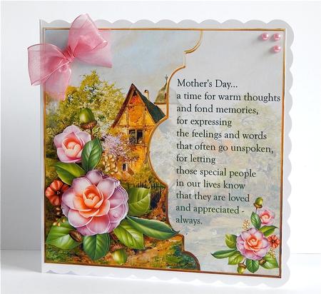 Flowers for Mother with Decoupage by Denise Murray