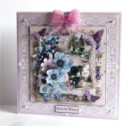 Country Life Card with Decoupage by Denise Murray